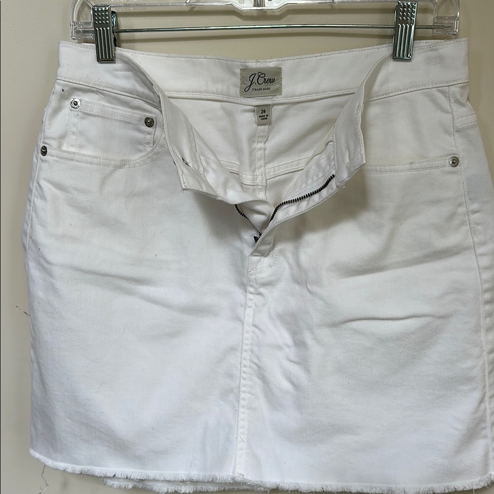 J. Crew White Mini Pencil Skirt Casual - Picture 1 of 4